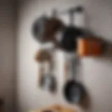 Stylish wall-mounted pot and pan storage solution