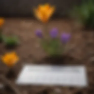 Crocus Planting Calendar A seasonal calendar highlighting the best months for crocus planting, with illustrations of the changing seasons.