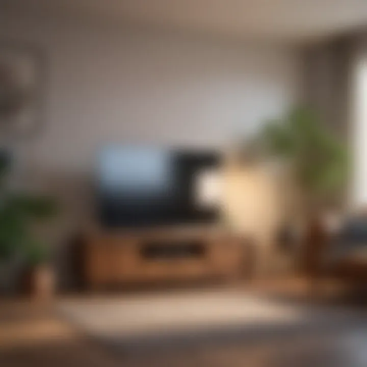 Ambient lighting enhancing a TV setup