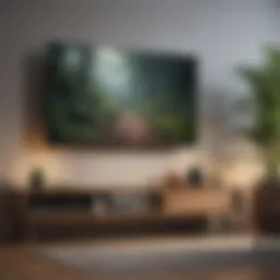 Elegant TV placement in a small living area
