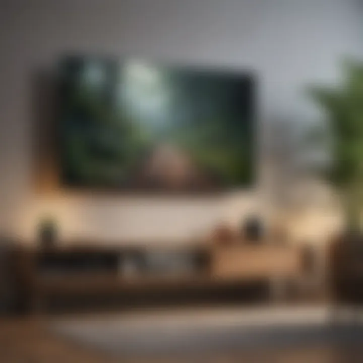 Elegant TV placement in a small living area