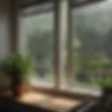 A stylish garden window with elegant blinds