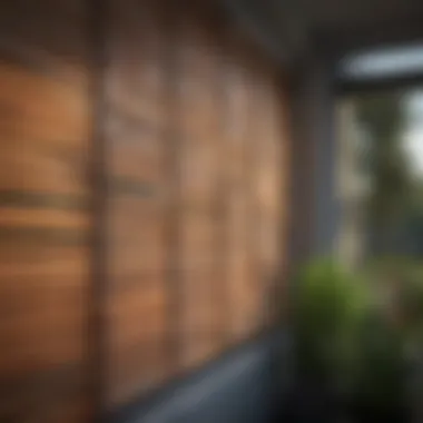 Different types of garden window blinds on display