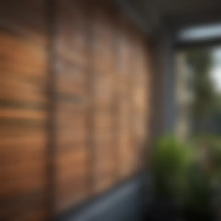 Different types of garden window blinds on display