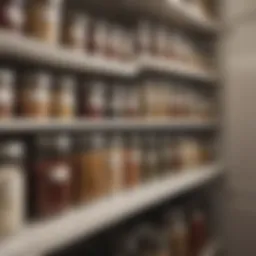 Organized pantry with labeled containers