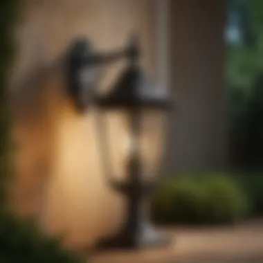 Stylish outdoor lamp placement creating a welcoming ambiance