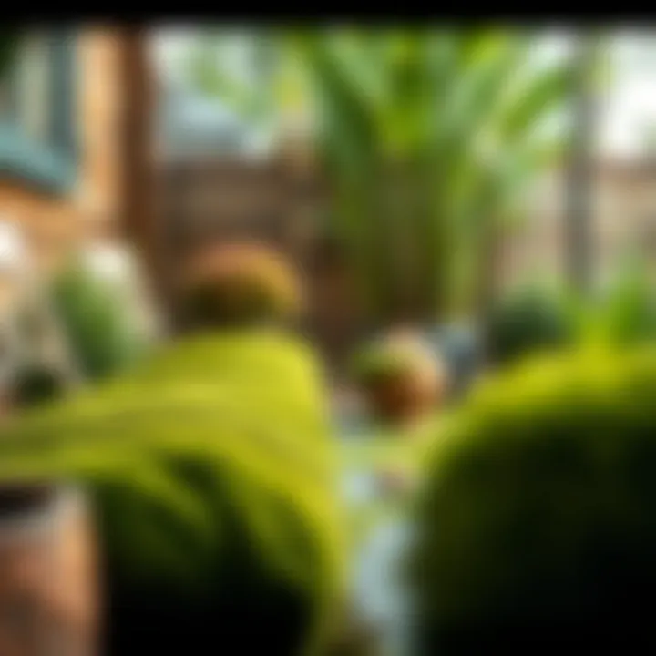 Moss-Free Outdoor Environment Well-maintained outdoor space free of moss