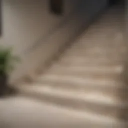 Elegant porcelain tiles enhancing a modern staircase design