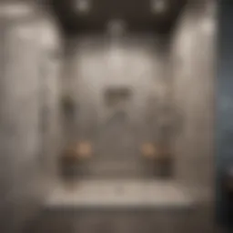 Elegant porcelain tiles in a modern walk-in shower setting