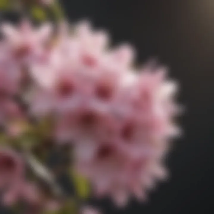 A close-up of blossoms on a flowering tree