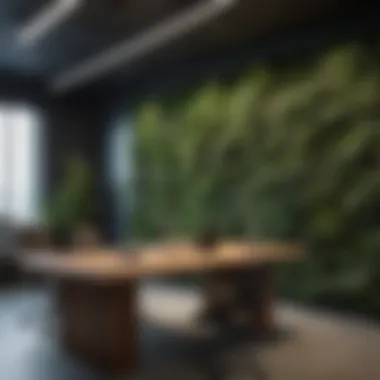 Modern office wall design with innovative materials