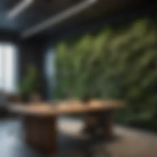 Modern office wall design with innovative materials