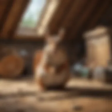 Squirrel in Attic Illustration of a squirrel in an attic