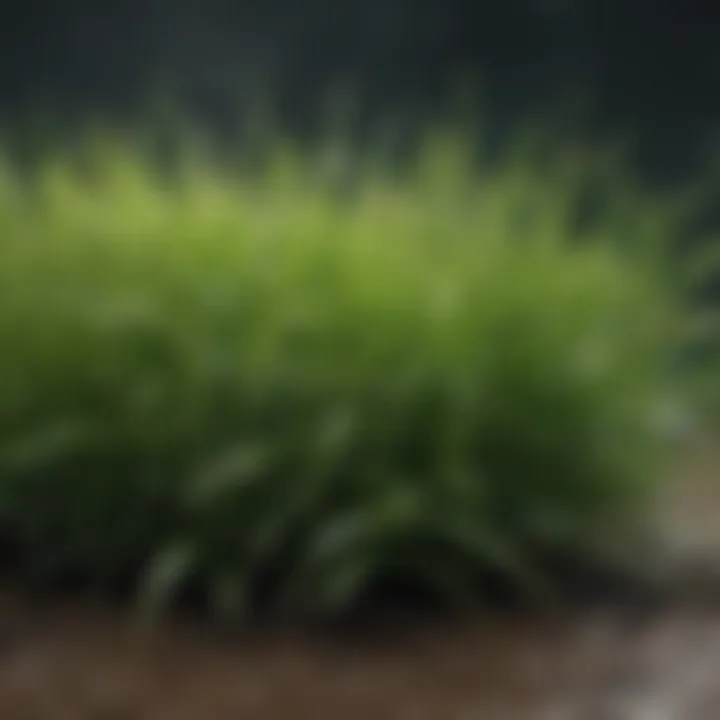 Close-up of shade-tolerant grass seeds