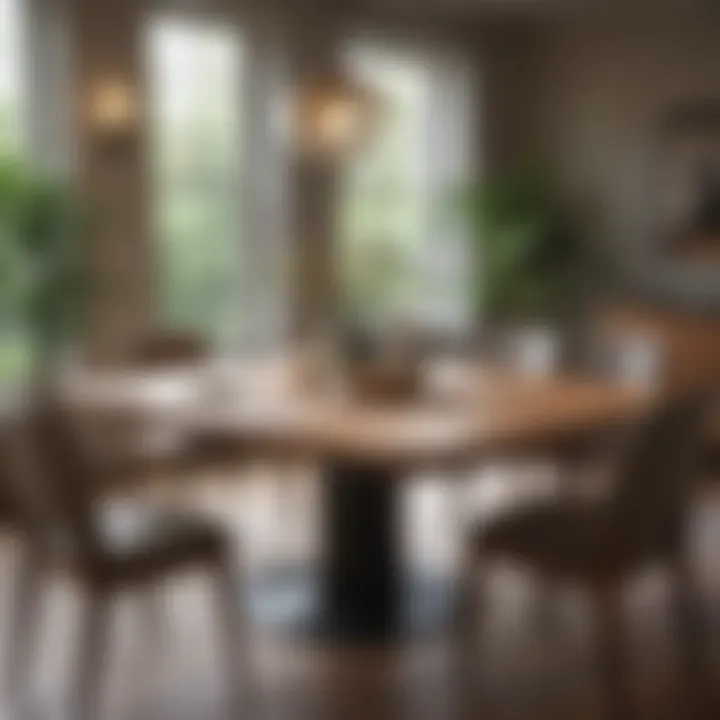 Visual representation of various dining table shapes