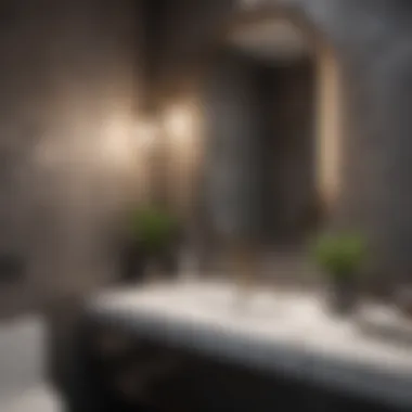 Modern Elegance in Compact Spaces Elegant small guest bathroom with modern fixtures