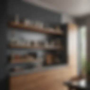 Stylish Open Shelving Stylish open shelving combined with closed cabinets