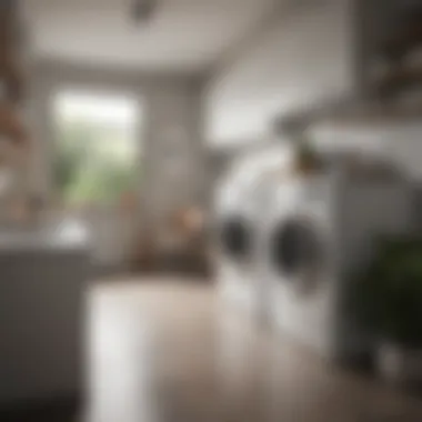 Modern appliances integrated into a stylish laundry room