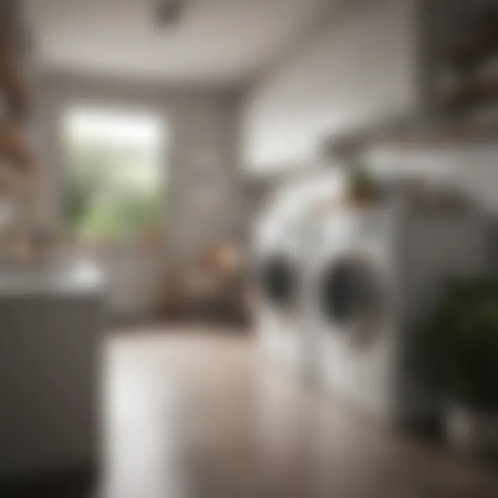 Modern appliances integrated into a stylish laundry room