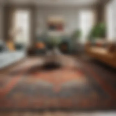 Achieving Harmony with Color Balanced color scheme showcasing harmonious rug integration.