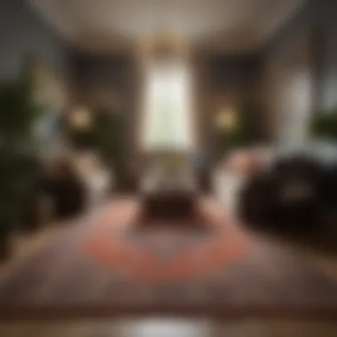Enhancing Living Room Depth with Rugs Elegant rug arrangement enhancing a small living room's depth.