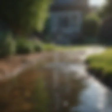 Understanding Water Accumulation in Your Yard A yard showing significant water accumulation