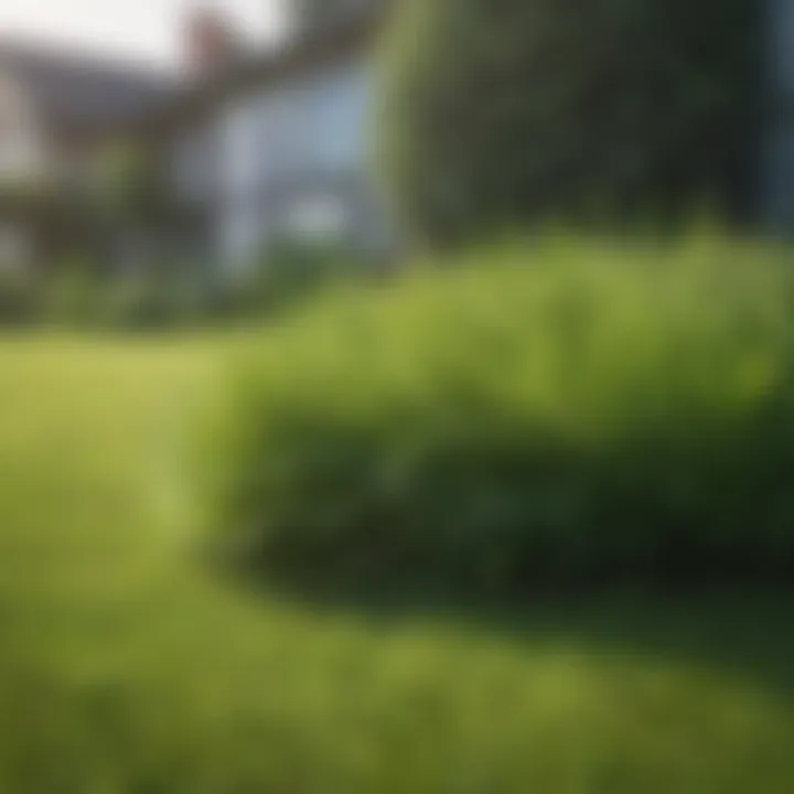 A vibrant green lawn showcasing healthy grass growth