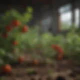 Healthy tomato plants thriving in a garden