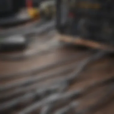 Neatly organized wires using cable management solutions