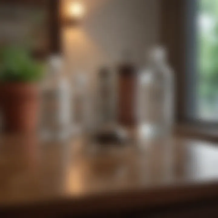 Natural repellents displayed on a countertop