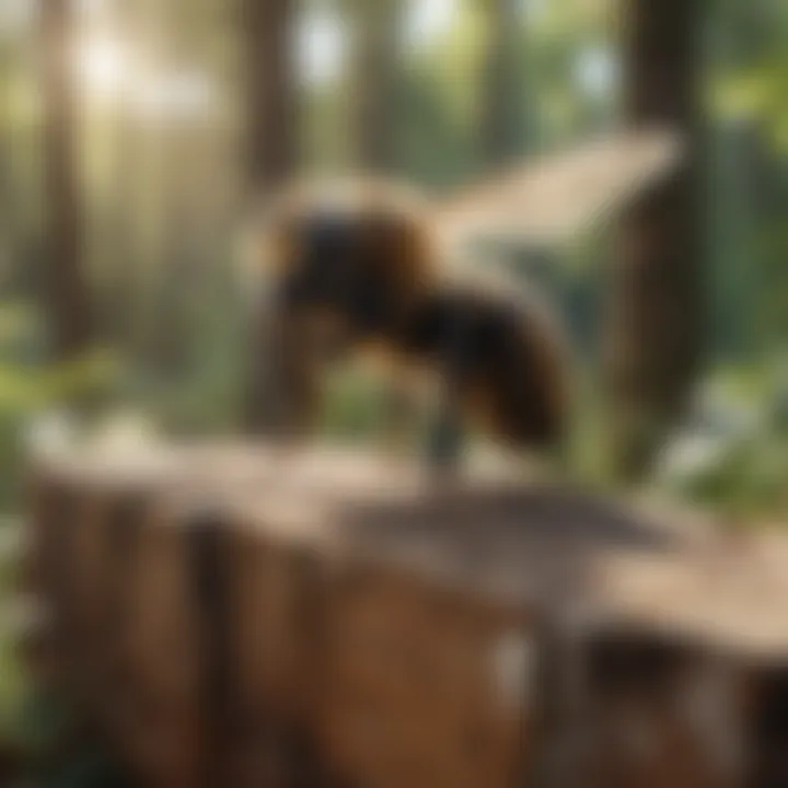 Modifying habitats to deter wood bees