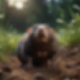 Detailed anatomy of a mole showcasing its burrowing capabilities