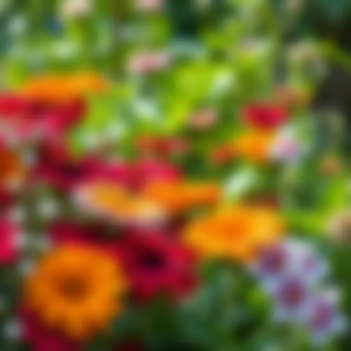 Natural plants that repel rodents surrounded by vibrant flowers