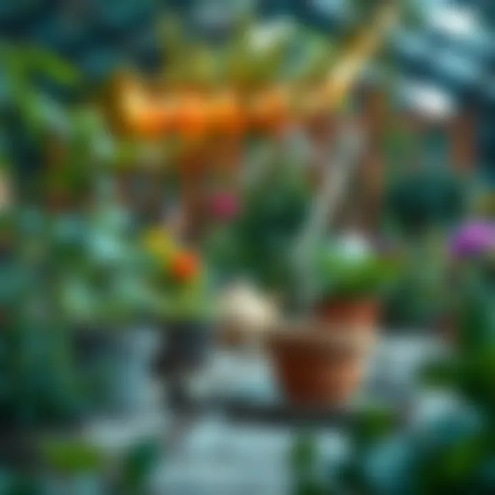 A serene garden atmosphere free from rodent interference