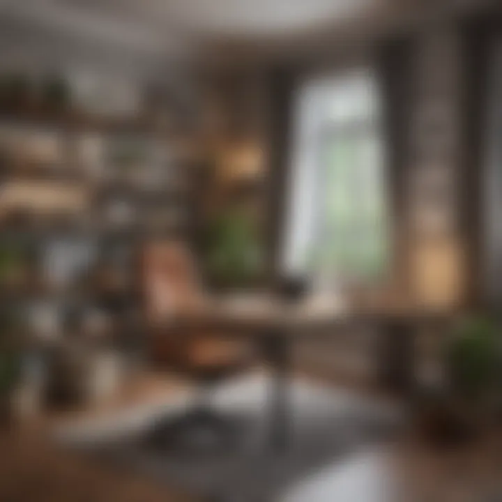 A well-organized home office space