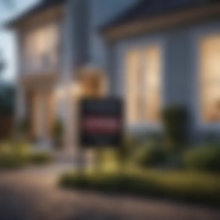 Sign showing a house for sale with strategic pricing