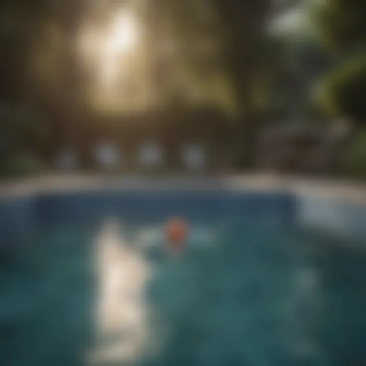 Safety features incorporated into a swimming pool design