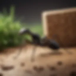 Illustration of various ant species found in residential areas