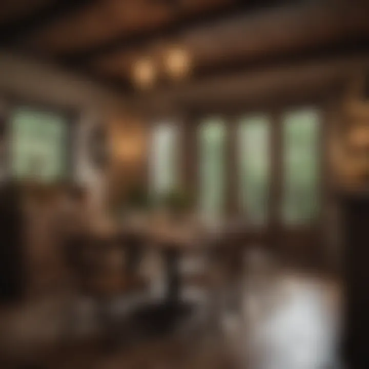 Quaint dining area featuring cottage-style table and chairs
