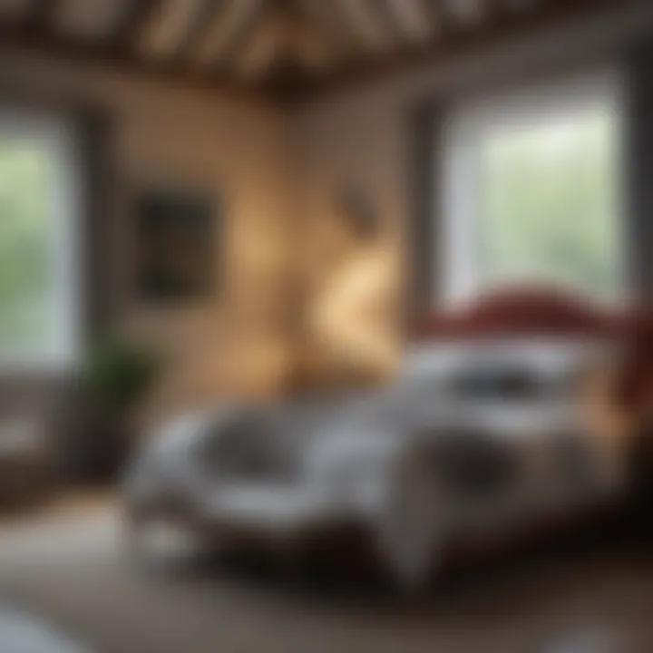 Stylish bedroom showcasing cottage-inspired decor