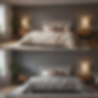 Transforming Your Bedroom Before and after of a decluttered bedroom