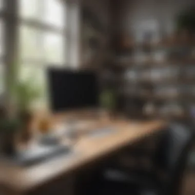Efficient Workspace Design Organized workspace with essential items only