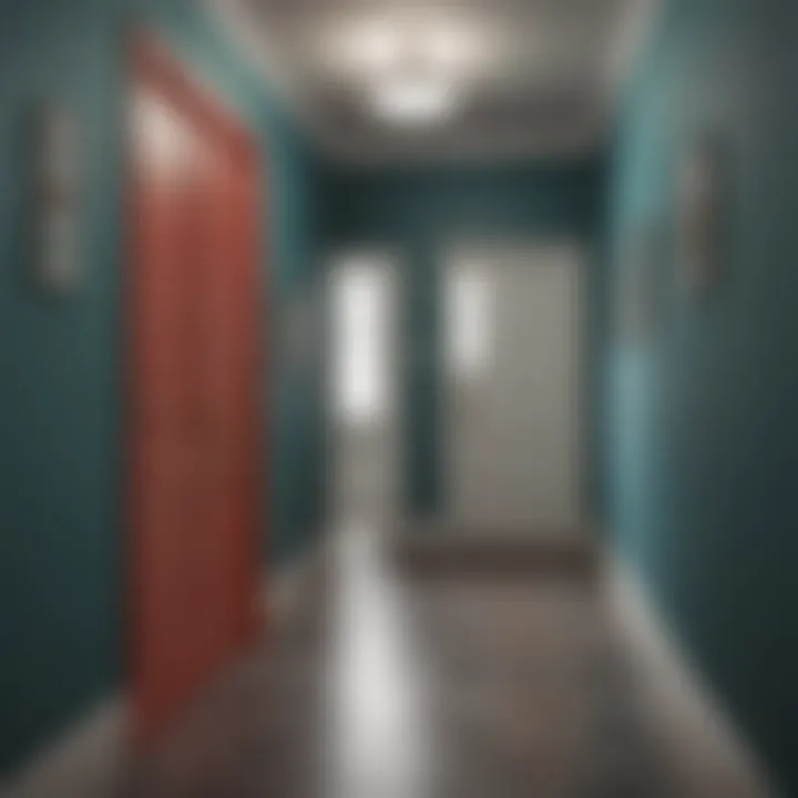 A well-maintained hallway featuring uniform color design