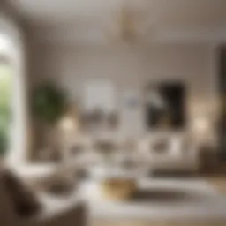 A serene living room painted in soft, neutral tones