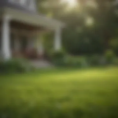 Lush green lawn thriving after successful seeding