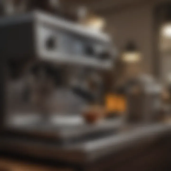 Detailed view of maintenance tools for barista coffee machines