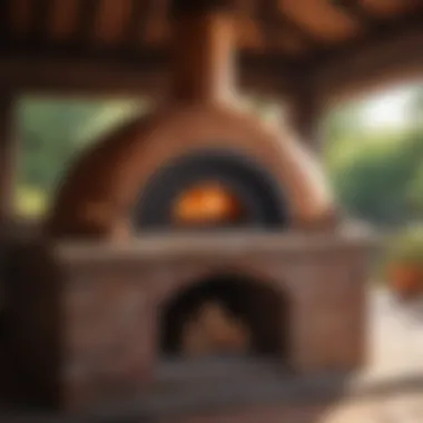 A beautifully designed brick oven showcasing artisanal craftsmanship