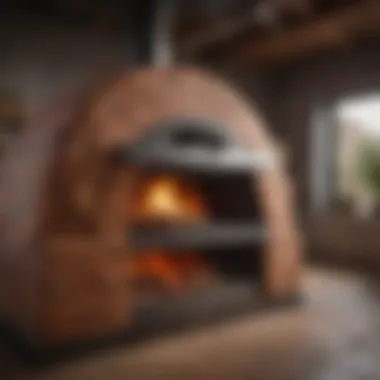 Advanced Features of Brick Oven Interior view of a modern brick oven pizza machine, demonstrating its advanced features