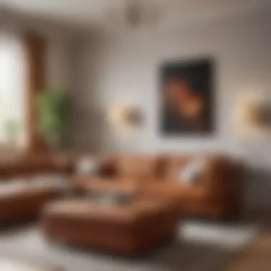 Incorporating a Brown Couch into Bright Designs Brown couch in a bright, airy living space
