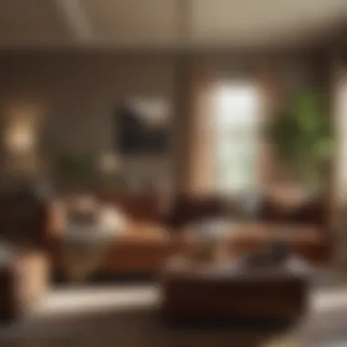 Creating Warmth with a Brown Couch Cozy living room featuring a brown couch with warm accents